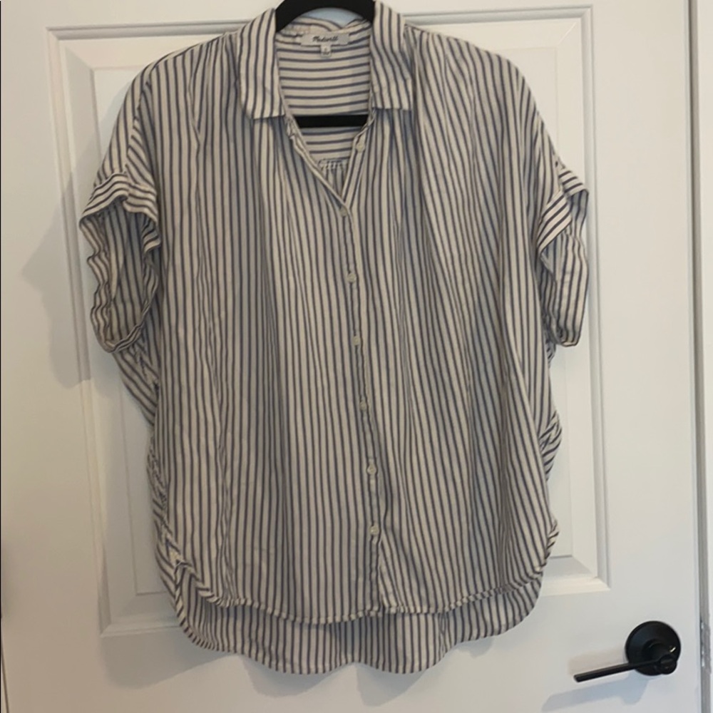 EUC Madewell Soft Striped Button-Down L